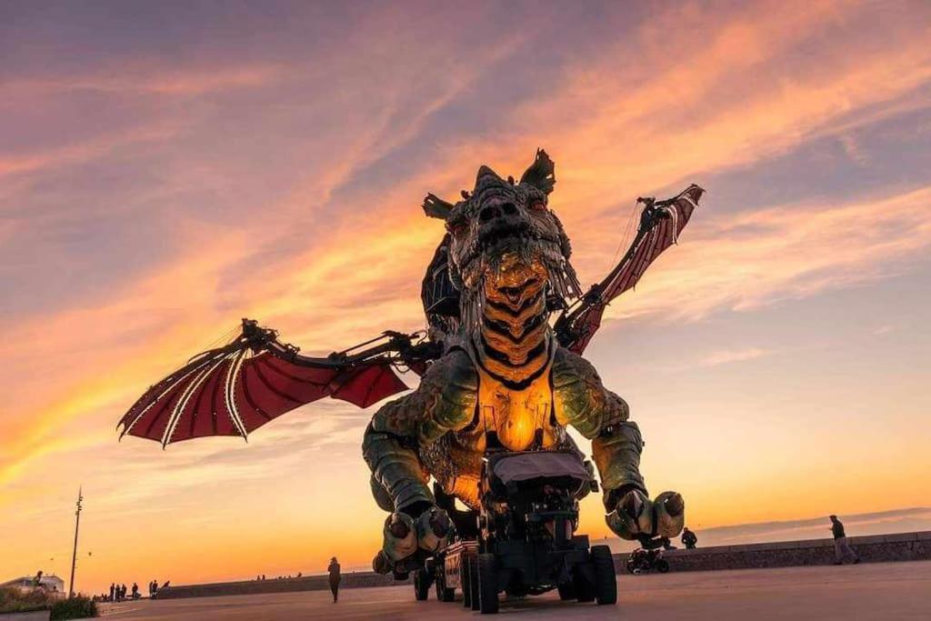 Studio Calais Front De Mer-Le Cocon Du Dragon-Classe 3 Etoiles Esterno foto